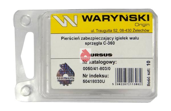 Pierścień zabezpieczający igiełek wału sprzęgła C-360 ORYGINAŁ URSUS