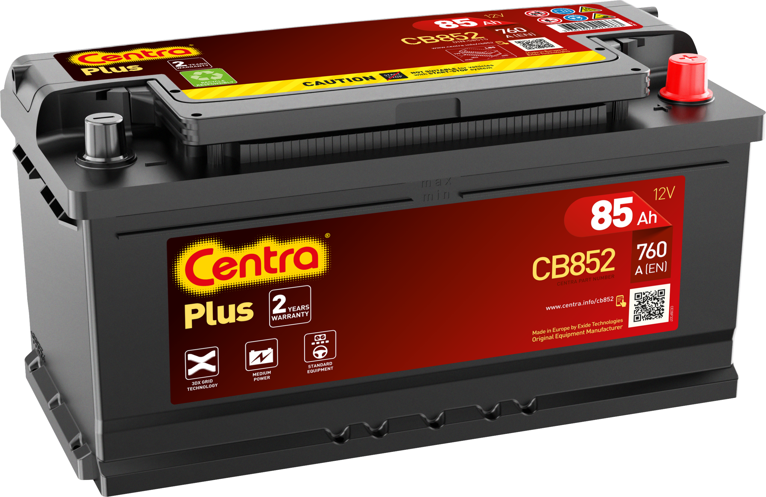Akumulator Centra 12V/85Ah 760A