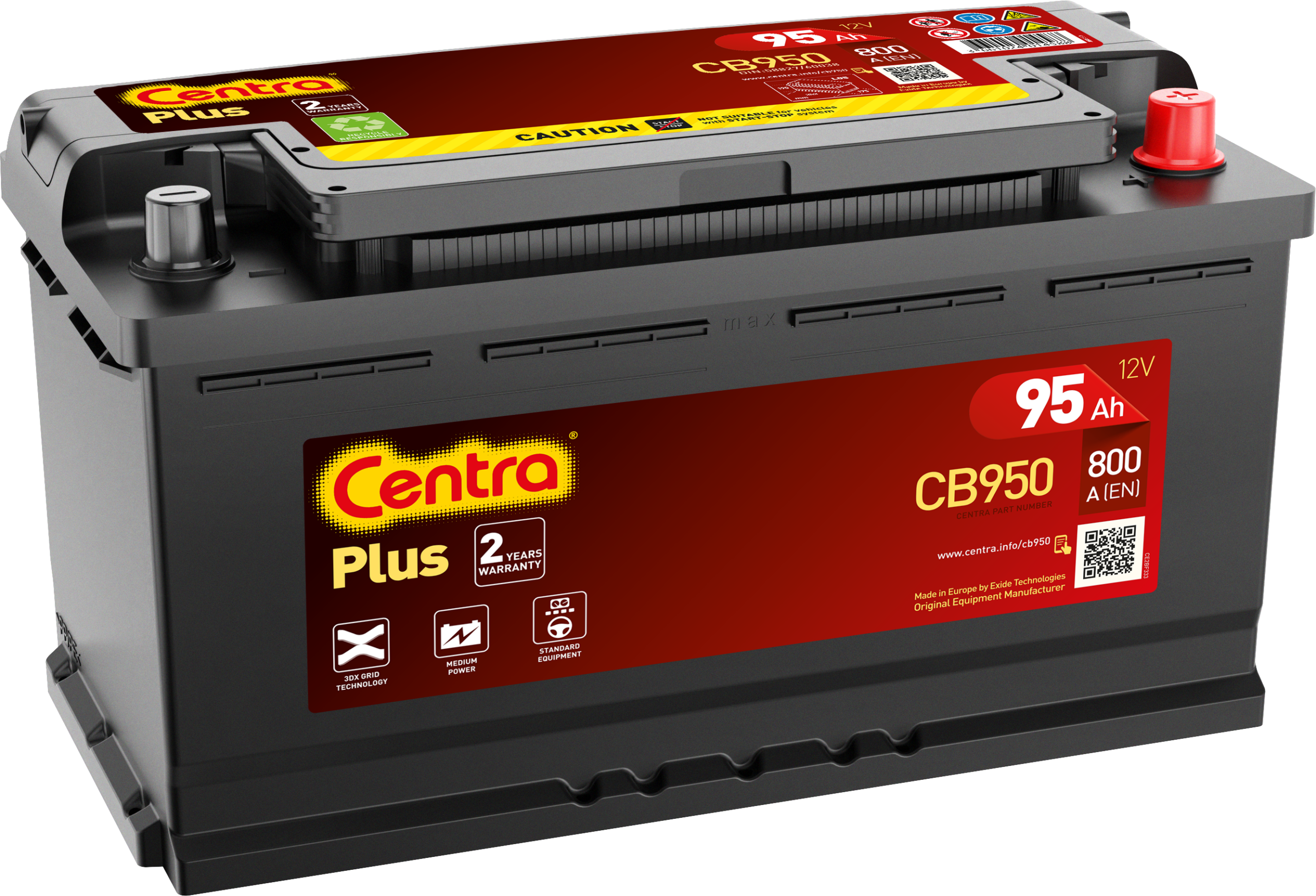 Akumulator Centra 12V/95Ah 800A