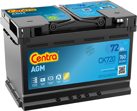 Akumulator Centra AGM 12V/72Ah 760A